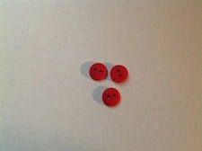 NEW 25 PC PKG. 3/8 INCh CHRISTMAS  RED  DULL FINISH BUTTONS