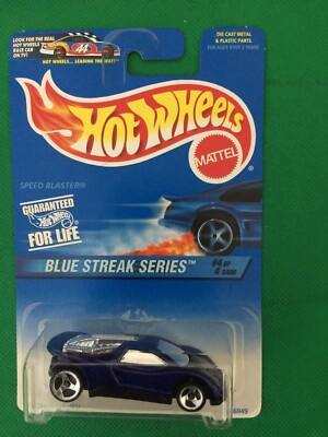 1996 Hot Wheels #576 Blue Streak Series 4/4 SPEED BLASTER Blue 97 Card B80