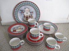 Sakura 1998 Debbie Mumm Frosty Folks Snowman 23 pc Set Christmas