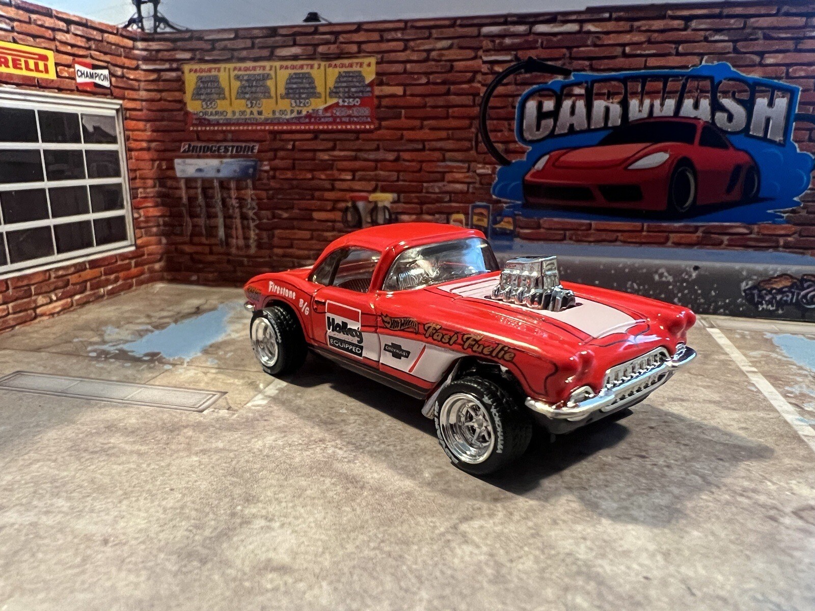 Hot Wheels HW GASSERS 2023 - '62 Corvette Gasser Rouge, échelle 1:64, Modèle 174/250, Diecast