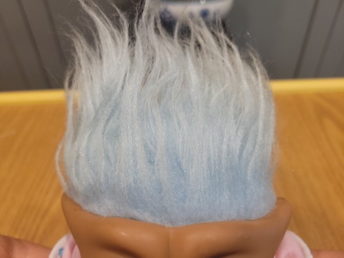 Treasure Troll SOFT BODY 14" BELLY JEWEL Tot Doll Ace Novelty Plush Blue Hair  - Picture 5 of 11