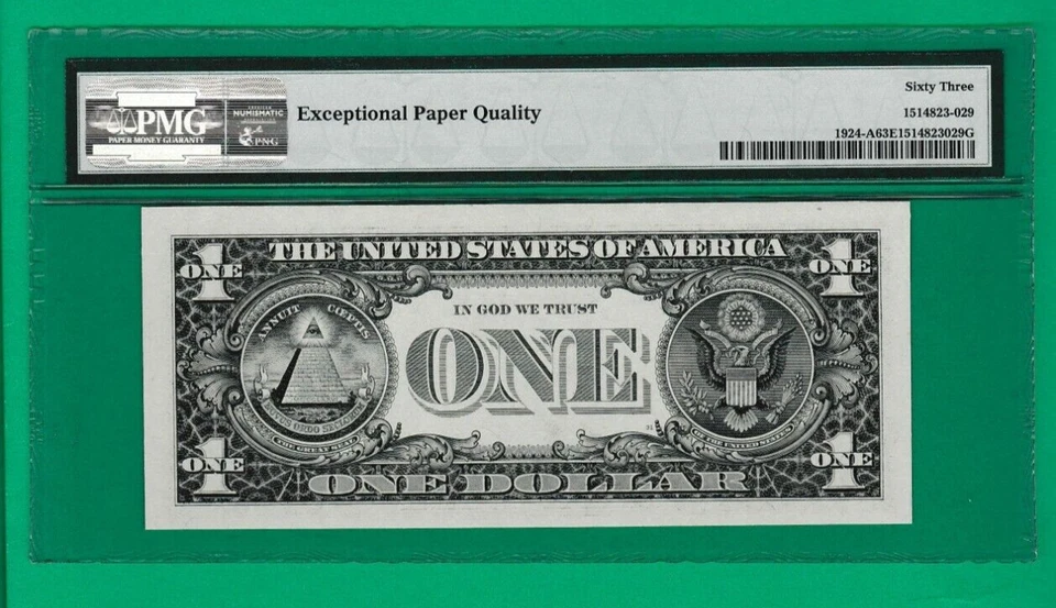 1999 $1 Federal Reserve Millennium Note Serial Number " 2000-7273 " PMG - Image 3 of 3