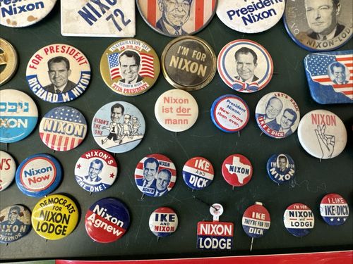 Large Lot RICHARD NIXON Ribbon PRESIDENT campaign pin pinback button political - Picture 9 of 24