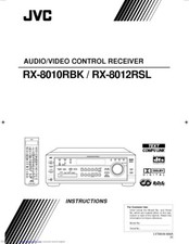 JVC RX-8010RBK RX-8012RSL Receiver Owners Instruction Manual Reprint