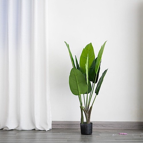 2 Fioriera Verde 3 Piedi Uccellino del Paradiso PIANTE ARTIFICIALI Fioriera Decorazioni Casa - Foto 3 di 9
