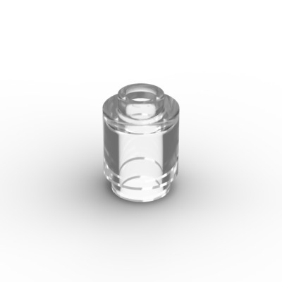 Lego 20x Rundstein 1x1 round brick stud open 3062b transparent klar trans-clear