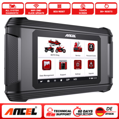 ANCEL OBD2 Diagnosegerät Alle System Motorrad Scanner Öl ABS TPMS für BMW KTM