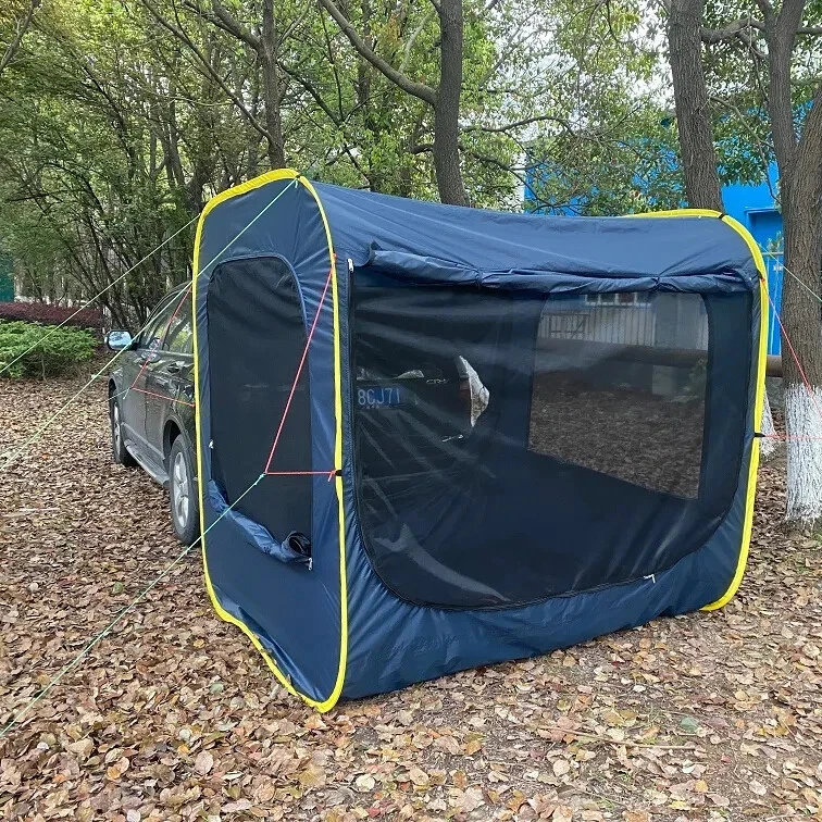 Rear Tent Camping Universal suv Tent Accommodate Up to 3-4 People Cyan Blue