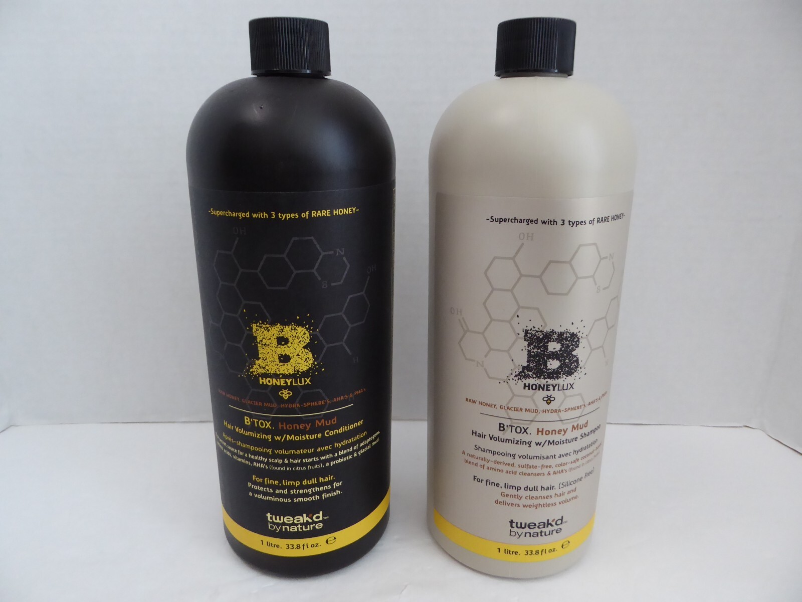 Tweak'd by Nature HoneyLux B'TOX Honey Mud Shampoo & Conditioner 33.8