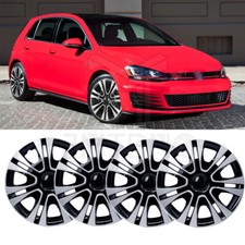 Set Of 4 For Vw Golf 15 Wheel Covers Full Rim Snap On Hub Caps Replacement
