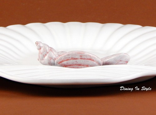 Large 13" x 12" Seashell Serving Dish, Platter, MINT Molde Portugal, Shell, Pink - Picture 5 of 5