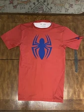 Under Armour Spider Man Shirt Mens M Compression HeatGear 2014 Marvel
