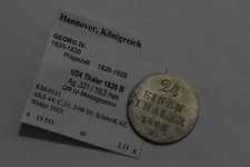 🧭 🇩🇪 GERMANY HANNOVER 1/24 THALER 1826 B SILVER HIGH GRADE B79 #W546