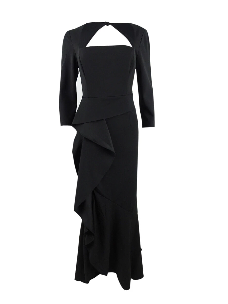 Adrianna papell cascade ruffle evening cheap dress