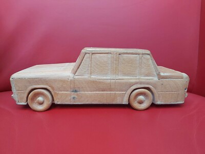 Vintage RARE HAND MADE Wooden Block Model LADA 1500 VAZ 2103 scale ca.1:8 Fiat 1