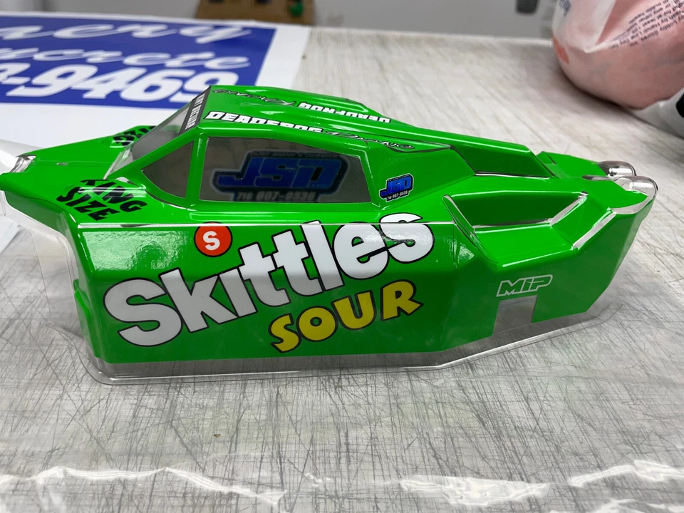 TEKNO RC TKR6608 1X10 SCALE BUGGY WRAP GREEN SKITTLES - Image 2 of 4