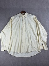 Joseph  Feiss Men's Dress Shirt Slim Fit Size L Yellow Twill Non Iron