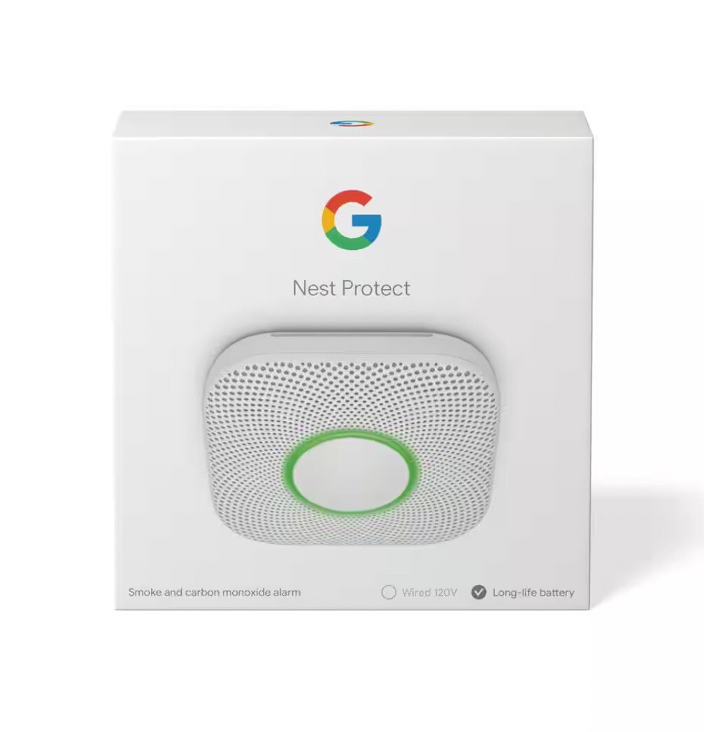 New Google Nest Protect Carbon Monoxide Smoke Detector Long-life Battery