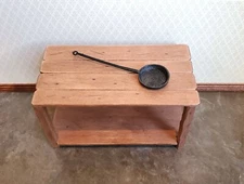 Dollhouse Miniature Long Handled Frying Pan Primitive Style 1:12 Scale Metal