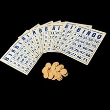 Vintage Cardboard Bingo Cards Lot Of 9 Replacement Collectible Game Cards USA