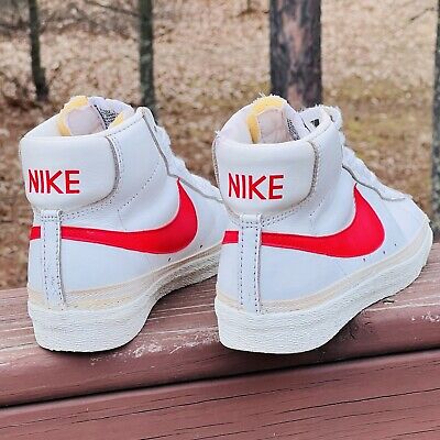 VTG 1980 NIKE BLAZER ORIGINAL SZ 7 1/2 LEATHER WHITE & RED VTG 1980 NIKE BLAZER ORIGINAL SZ 7 1/2 LEATHER WHITE & RED