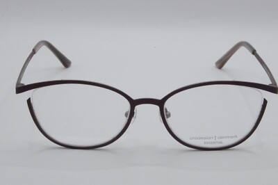 PRODESIGN DENMARK ESSENTIAL 3177 C. 3721 CAT EYE FRAMES PLUM 51-17-140 NWD*