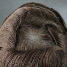 Toupee Hairpieces Invisable Super Thin Skin Male Wig Real Human Hair System 7x9