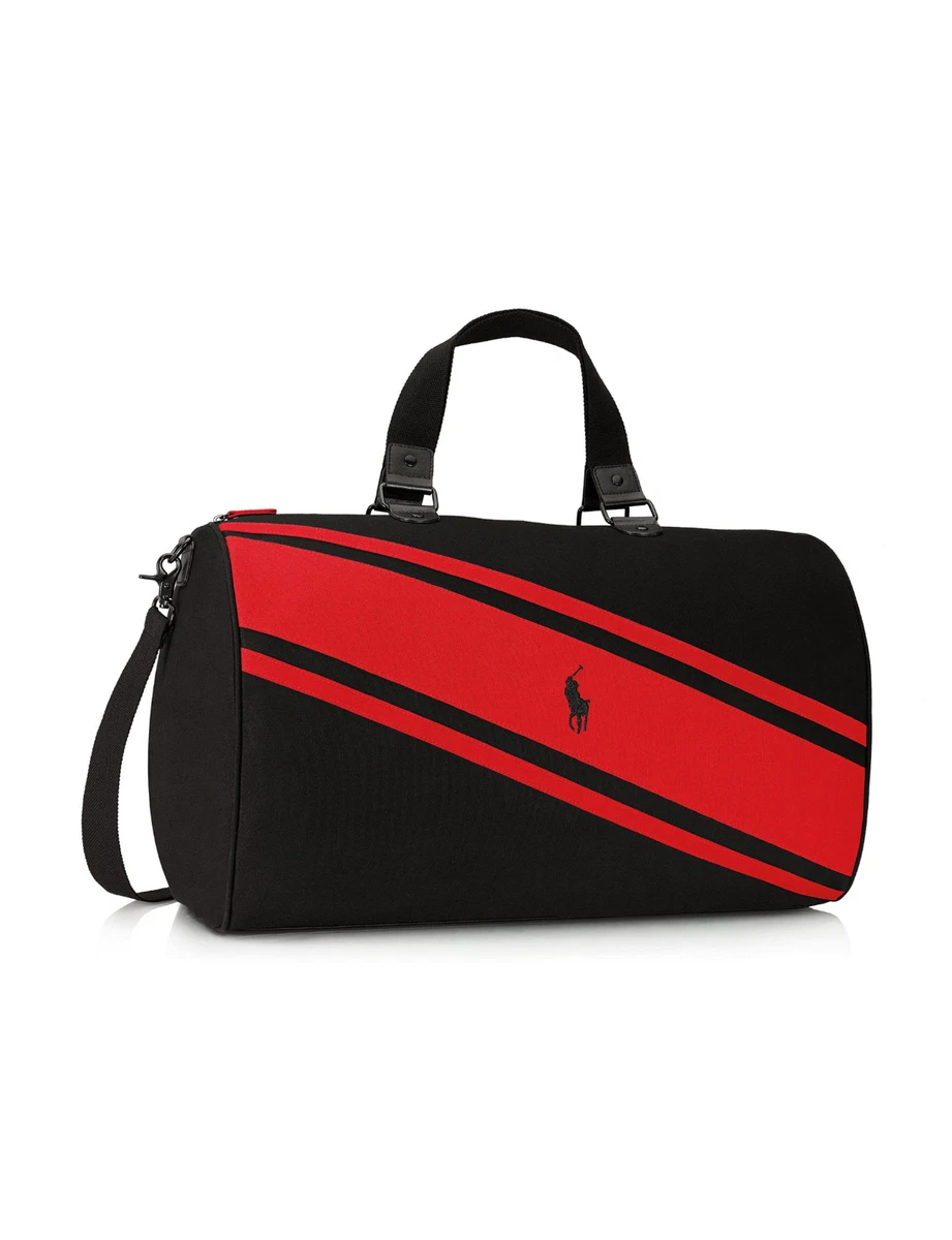 Polo duffle bag red and best sale black
