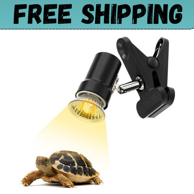 Reptile Heat Lamp Rotatable Turtle Heating Light with 50W UVA UVB Heat Bulb Simu