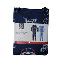 Member's Mark Toddler Boys 4-Piece Organic Cotton Pajama Set Sports, 2T