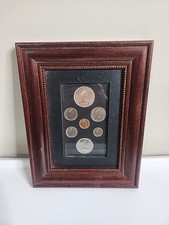 1977 Royal Canadian Mint 7 COIN PROOF SET  Framed