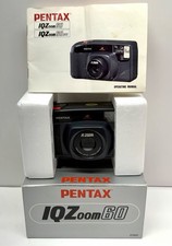 Pentax IQZoom 60 35mm Camera w/ Box  Manual, Tested Nice Shape, L K