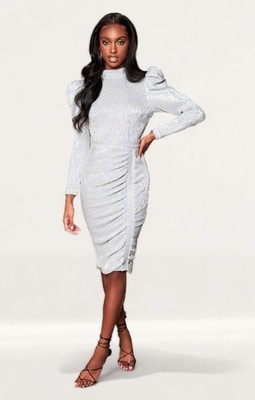 lavish alice silver dress lavish alice sequin embellished mini dress in silver iridescent