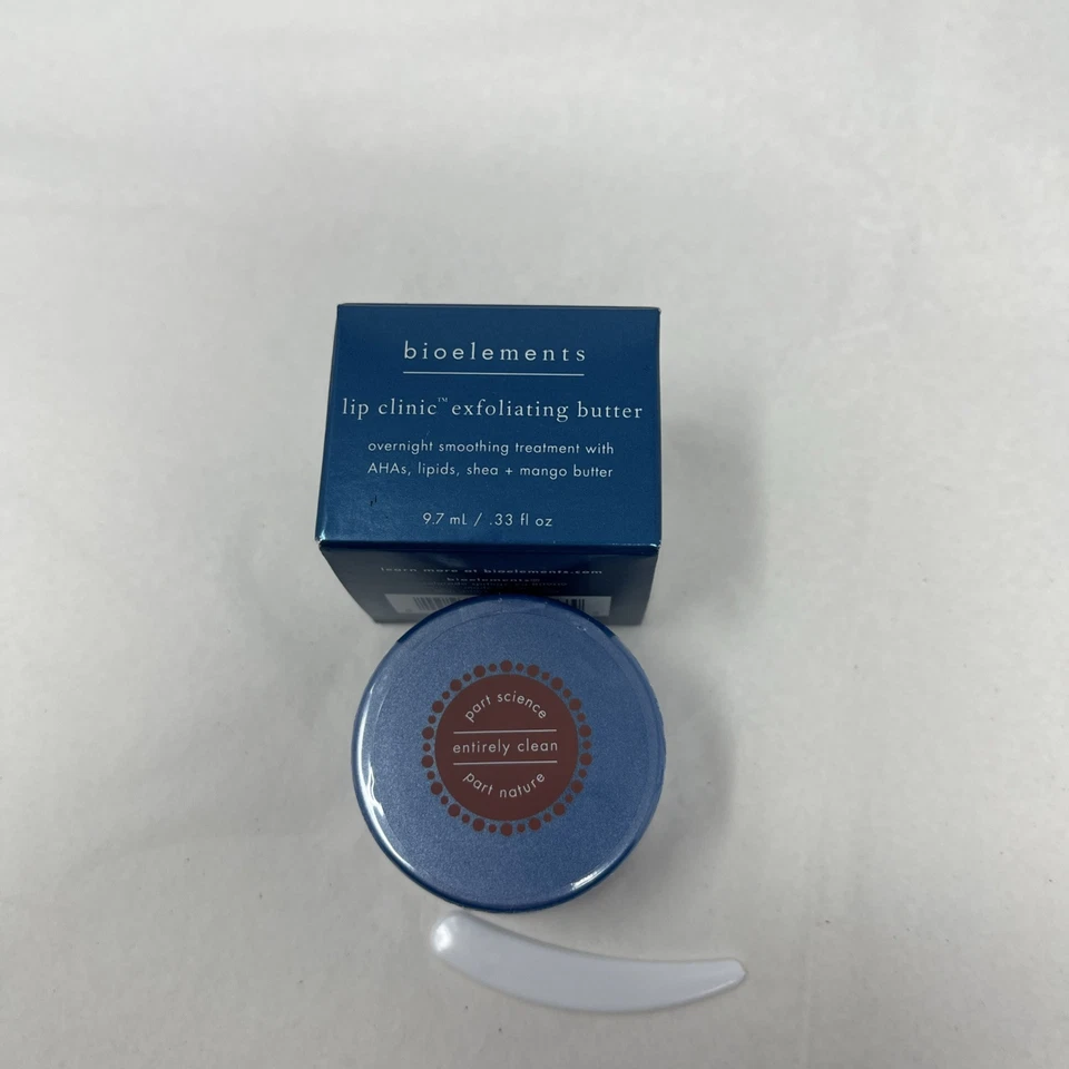 BioElements Lip Clinic mantequilla exfoliante tratamiento suavizante nocturno 0,33 oz Foto 3 de 4