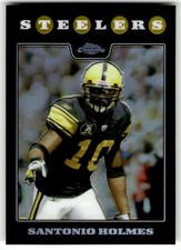 2008 Topps Chrome - Santonio Holmes #TC69 Black Refractor Steelers