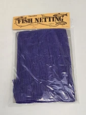 Vintage Decorative Fish Netting Stretches To 5×14ft Blue NOS 
