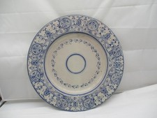 Vintage Gro&szlig;er CSB Keramik Wandteller Handarbeit/Handgemalt &bdquo;Indisch Blau&ldquo; 40 cm
