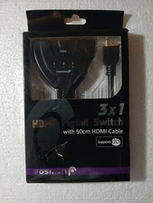 GENUINE!! FOSMON 3 X 1 PIGTAIL SWITCH 50 CM HDMI CABLE  new