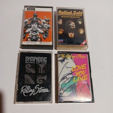 Lot of 4 Vintage The Rolling Stones Cassettes Pre-owned