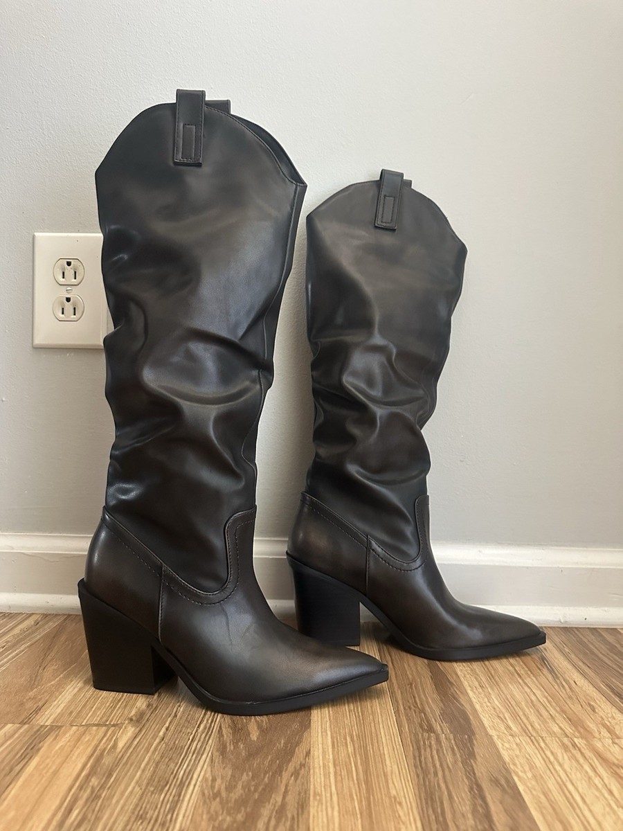 Madden Girl Alabama Cowgirl Boots Women's Dark Brown Size M