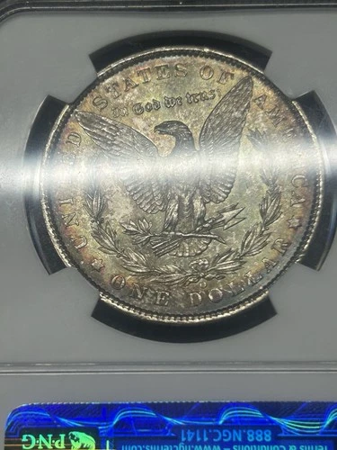 1904 O Morgan Silver Dollar PCGS MS63 Toned Colorful Dual Sided Toning 🌈