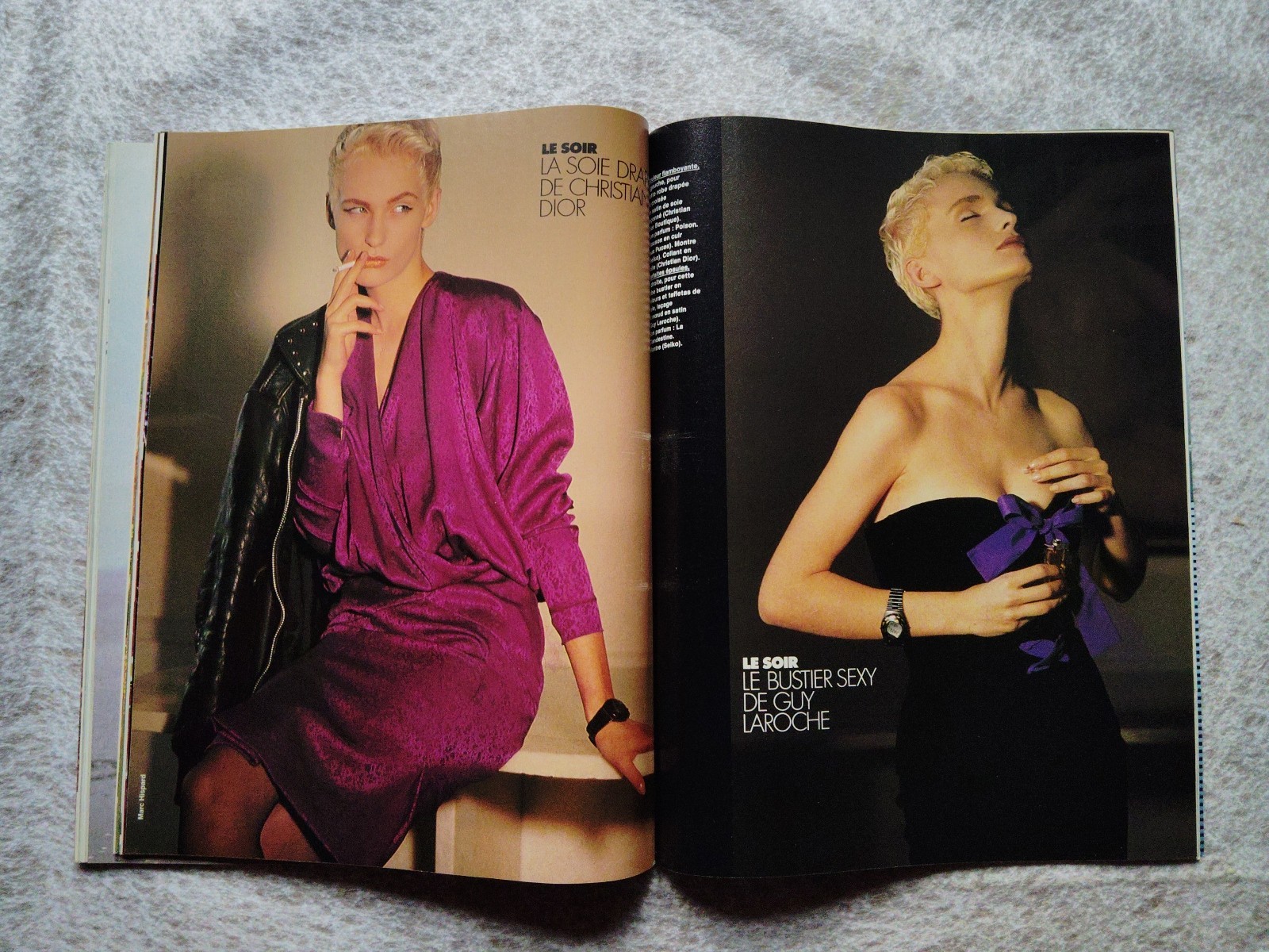 French Elle Dec.1986 Cover Michèle By Gilles Bensimon 