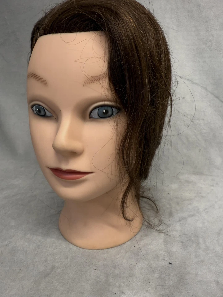 Marianna Mannequin Head Human Hair Cosmetology Practice Doll 16" Model Styling - Image 2 of 4