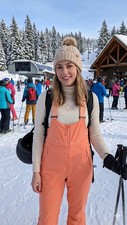 New Roxy Women s Skinny Snow Bibs - Size XS Peach 15K Waterproof 250 MSRP