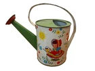 VINTAGE OHIO ART Co. boy flowers Children’s Tin Litho watering can toy    557-F