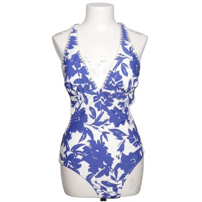 Cupshe, Badeanzug, Größe: L, Blau/Weiß, Elasthan/Polyamid/Polyester, Blumen #WX1