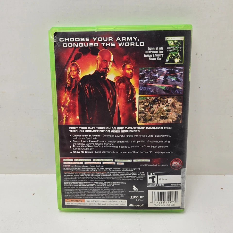 Command & Conquer 3: Kane's Wrath (Xbox 360, 2008) Complete Tested Working - Image 3 of 4