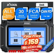 USED XTOOL D6S Car OBD2 Scanner Full System Diagnostic Tool 30+ Service AutoAuth