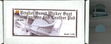 Copper State Models 1/32 BRISTOL SCOUT WICKER SEAT WITH CUSHION & LEATHER PAD