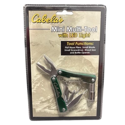 NEW Cabela s Mini Multi-Tool W/ LED Light With Carrying Case Plier Blade Opener